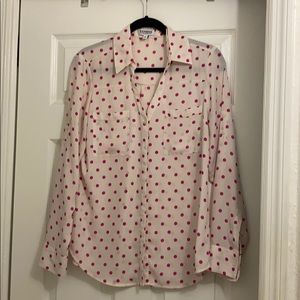 Express polkadot button down Portofino